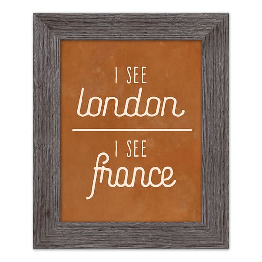 I See London 11" x 14" Western Gray Framed Print